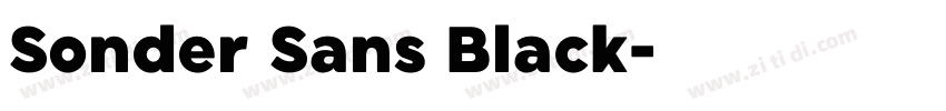 Sonder Sans Black字体转换